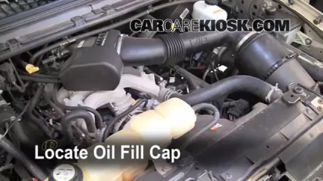 2005 Ford Excursion Limited 6.8L V10 Aceite Agregar aceite